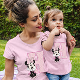 T Shirt Rose Mère Fille Disney