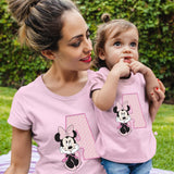 T Shirt Rose Mère Fille Disney