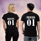 T Shirt Couple Prince Princesse