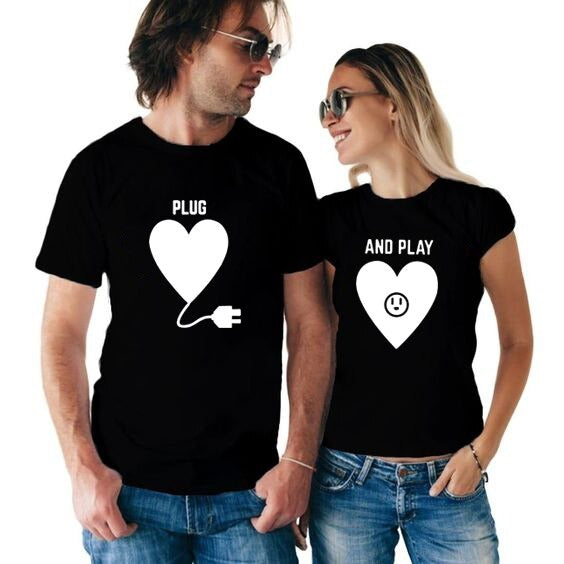 Tee Shirt Couple Plug and Play